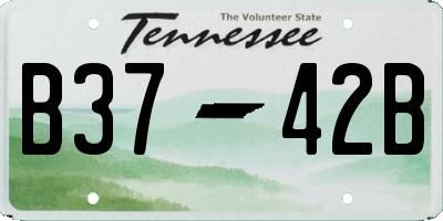 TN license plate B3742B