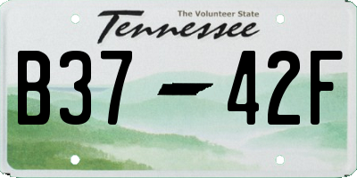TN license plate B3742F