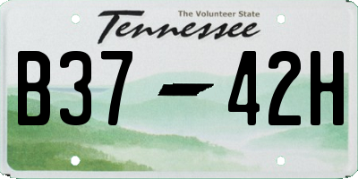 TN license plate B3742H