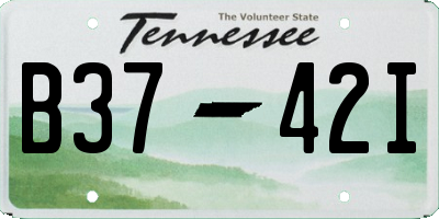 TN license plate B3742I