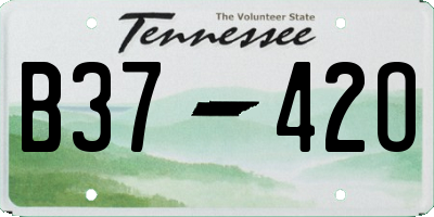 TN license plate B3742O