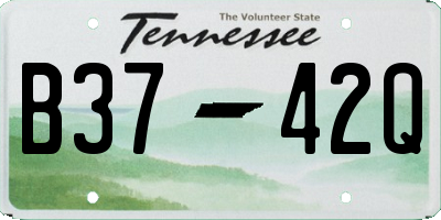TN license plate B3742Q