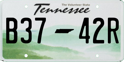 TN license plate B3742R