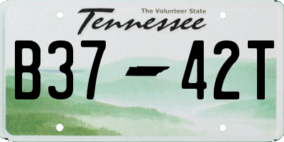 TN license plate B3742T