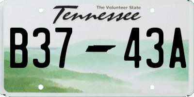 TN license plate B3743A
