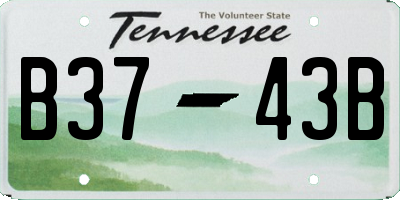 TN license plate B3743B