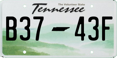 TN license plate B3743F