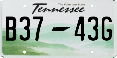 TN license plate B3743G