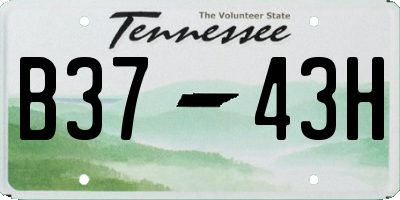 TN license plate B3743H