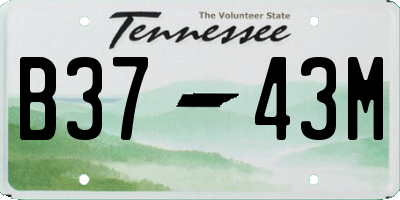 TN license plate B3743M