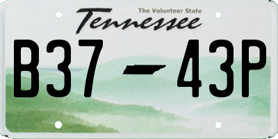 TN license plate B3743P