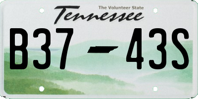 TN license plate B3743S