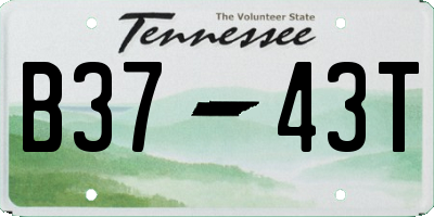 TN license plate B3743T