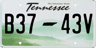 TN license plate B3743V