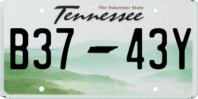 TN license plate B3743Y
