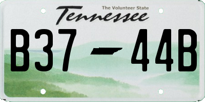 TN license plate B3744B