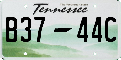 TN license plate B3744C