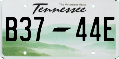 TN license plate B3744E
