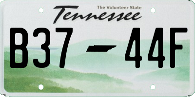 TN license plate B3744F