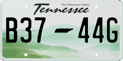 TN license plate B3744G