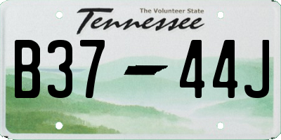TN license plate B3744J
