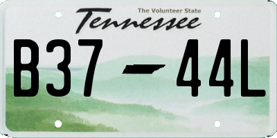 TN license plate B3744L