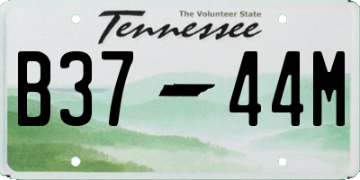 TN license plate B3744M