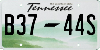 TN license plate B3744S