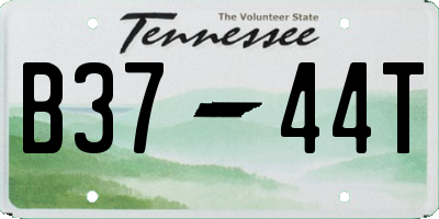 TN license plate B3744T