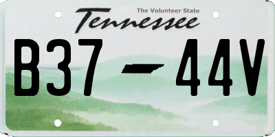 TN license plate B3744V