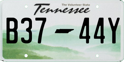 TN license plate B3744Y