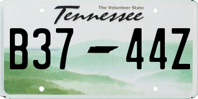 TN license plate B3744Z
