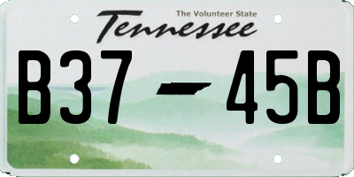 TN license plate B3745B