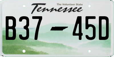 TN license plate B3745D