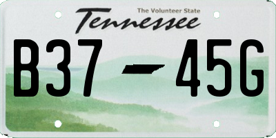 TN license plate B3745G