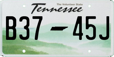 TN license plate B3745J