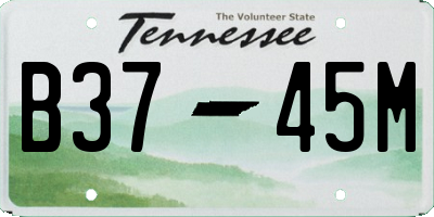 TN license plate B3745M