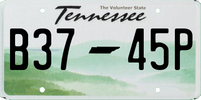 TN license plate B3745P
