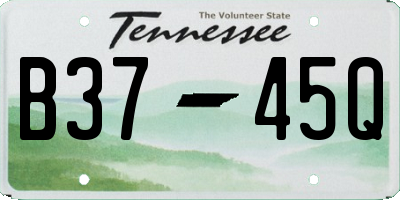 TN license plate B3745Q