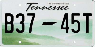 TN license plate B3745T