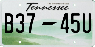TN license plate B3745U