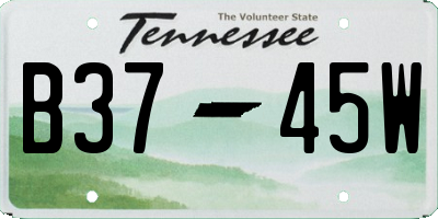 TN license plate B3745W
