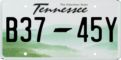 TN license plate B3745Y
