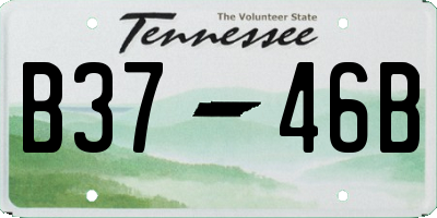 TN license plate B3746B