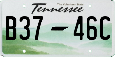 TN license plate B3746C