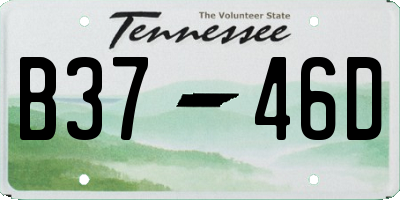 TN license plate B3746D