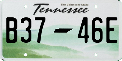 TN license plate B3746E