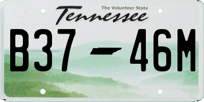 TN license plate B3746M