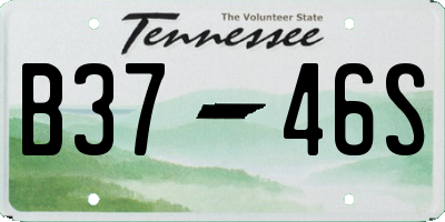 TN license plate B3746S