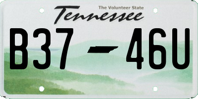 TN license plate B3746U